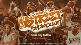 Title screen of NBA Street Showdown on the Sony PSP.