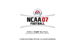 Title screen of NCAA Football 7 on the Sony PSP.