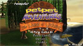 Title screen of Neopets - Petpet Adventures - The Wand Of Wishing on the Sony PSP.