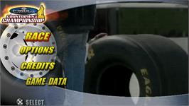 Title screen of Nhra Drag Racing - Countdown To The Championship on the Sony PSP.