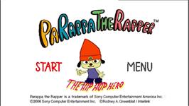 Title screen of PaRappa the Rapper on the Sony PSP.
