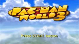 Title screen of Pac-man World 3 on the Sony PSP.