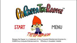Title screen of Parappa The Rapper on the Sony PSP.