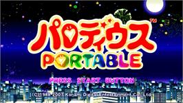 Title screen of Parodius Portable on the Sony PSP.