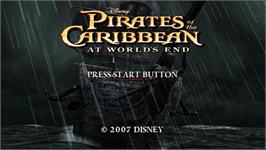 Title screen of Pirates of the Caribbean: At World's End on the Sony PSP.