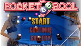 Title screen of Pocket Pool on the Sony PSP.