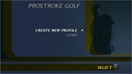 Title screen of Prostroke Golf - World Tour 2007 on the Sony PSP.
