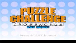 Title screen of Puzzle Challenge - Crosswords And More ! on the Sony PSP.