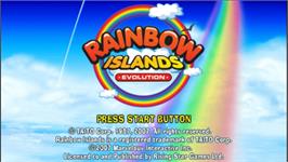 Title screen of Rainbow Islands Evolution on the Sony PSP.