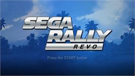 Title screen of SEGA Rally Revo on the Sony PSP.