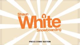 Title screen of Shaun White Snowboarding on the Sony PSP.