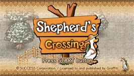 Title screen of Shepherd's Crossing on the Sony PSP.