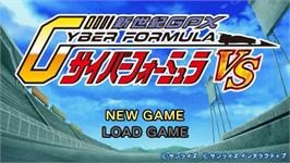 Title screen of Shinseiki Gpx Cyber Formula Vs on the Sony PSP.