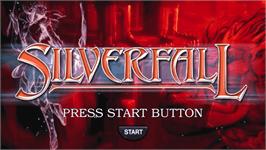 Title screen of Silverfall on the Sony PSP.