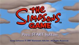 Title screen of Simpsons Game, The on the Sony PSP.