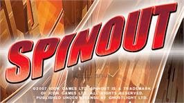 Title screen of Spinout on the Sony PSP.