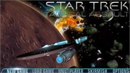 Title screen of Star Trek - Tactical Assault on the Sony PSP.