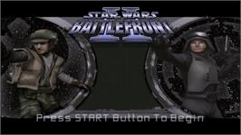 Title screen of Star Wars: Battlefront 2 on the Sony PSP.