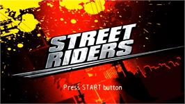 Title screen of Street Riders on the Sony PSP.