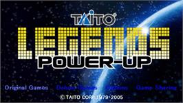 Title screen of Taito Legends: Power-Up on the Sony PSP.