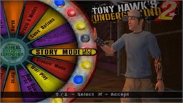 Title screen of Tony Hawk's Underground 2 - Remix on the Sony PSP.