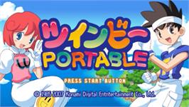 Title screen of TwinBee on the Sony PSP.