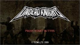 Title screen of Undead Knights on the Sony PSP.