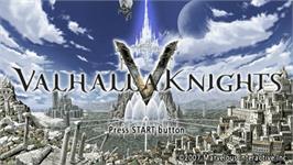 Title screen of Valhalla Knights on the Sony PSP.