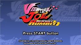Title screen of Viewtiful Joe: Red Hot Rumble on the Sony PSP.