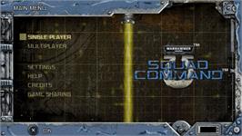 Title screen of Warhammer 40,000: Squad Command on the Sony PSP.