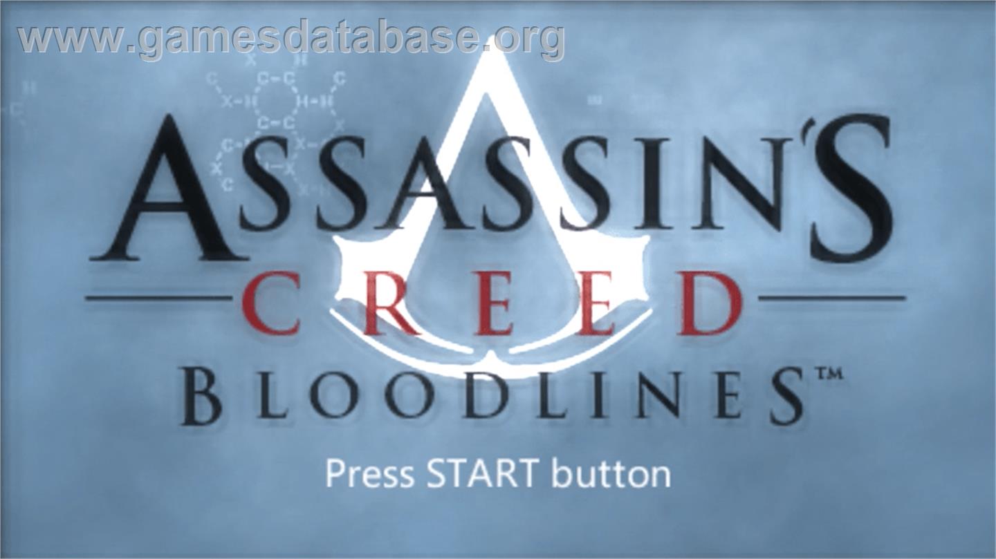 Assassin's Creed - Bloodlines - Sony PSP - Artwork - Title Screen