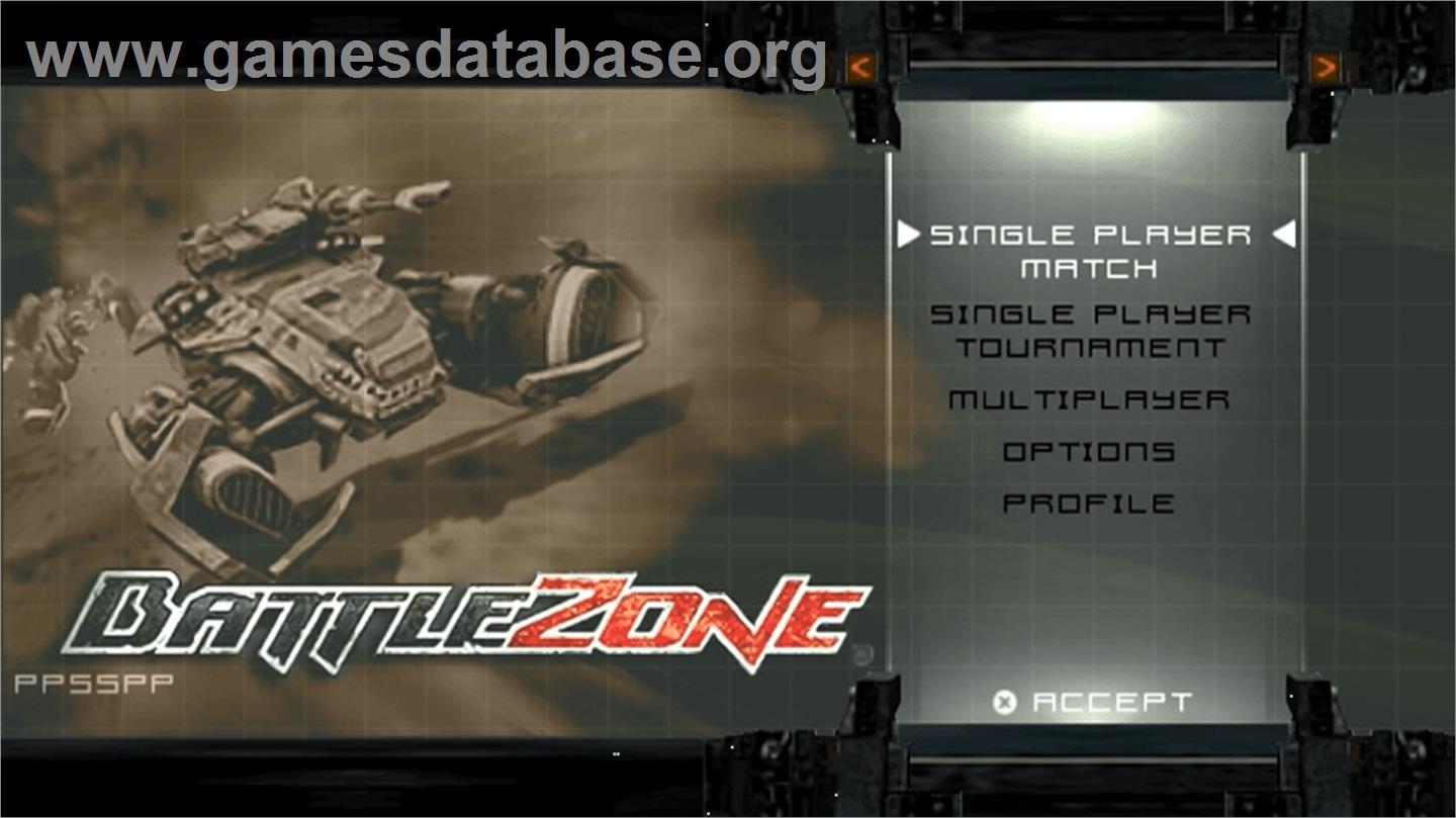 Battlezone - Sony PSP - Artwork - Title Screen