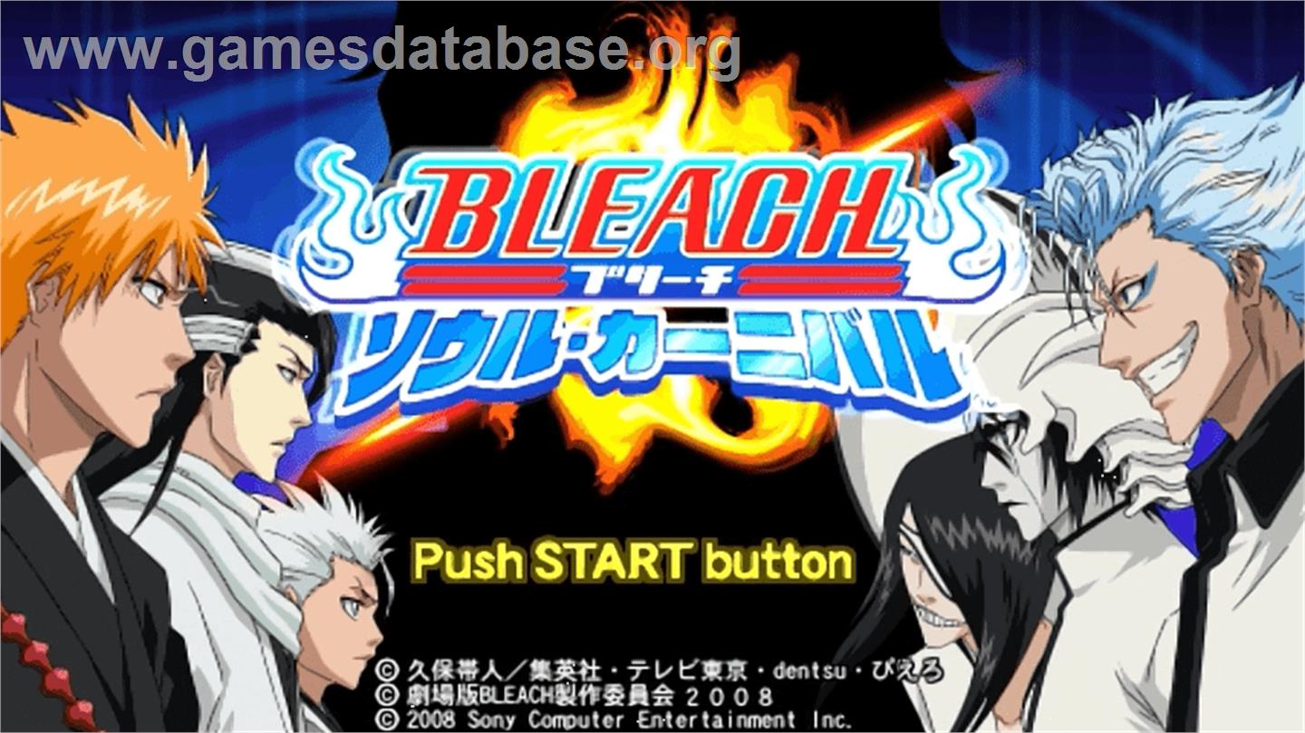 Bleach - Soul Carnival - Sony PSP - Artwork - Title Screen