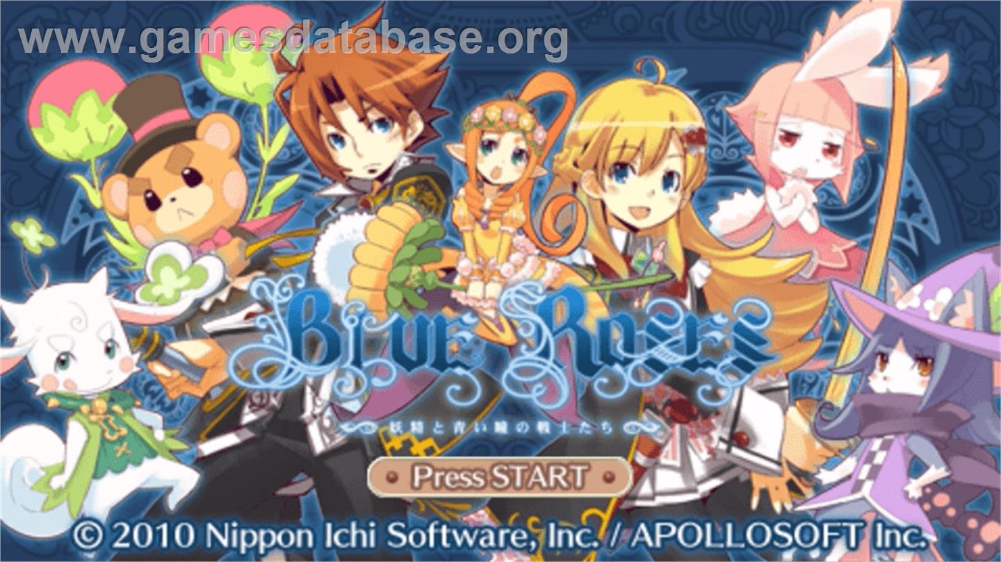 Blue Roses - Yousei To Aoi Hitomi No Senshitachi - Sony PSP - Artwork - Title Screen