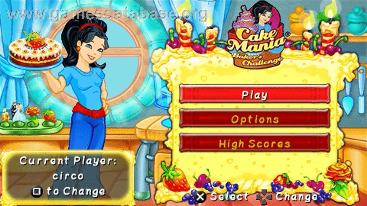 Cake Mania - Baker's Challenge - Sony PSP - Artwork - Title Screen