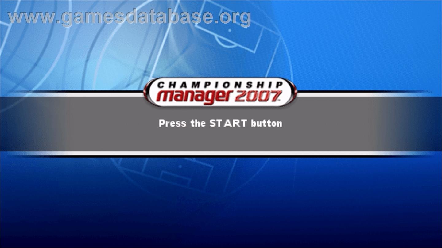 Championship Manager 2007 - Sony PSP - Artwork - Title Screen