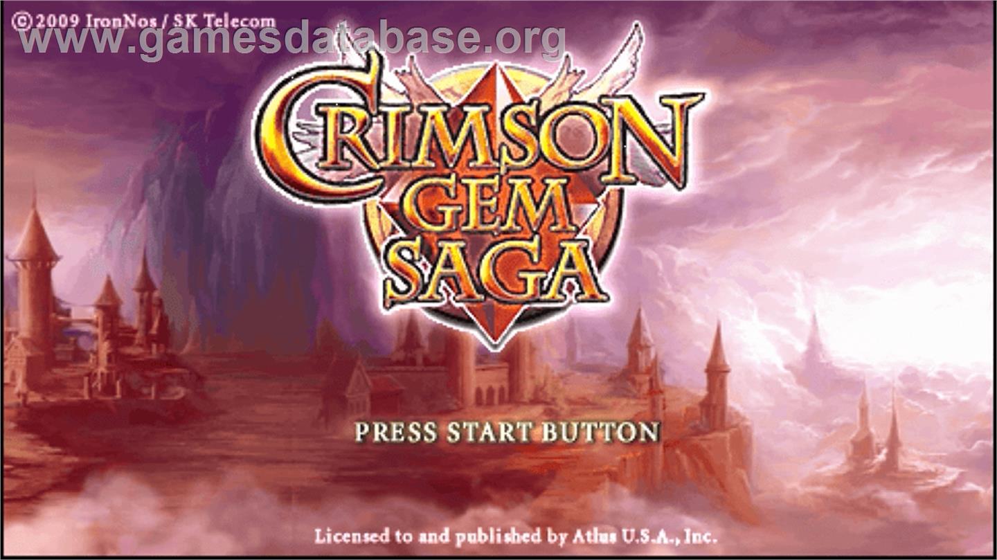 Crimson Gem Saga - Sony PSP - Artwork - Title Screen
