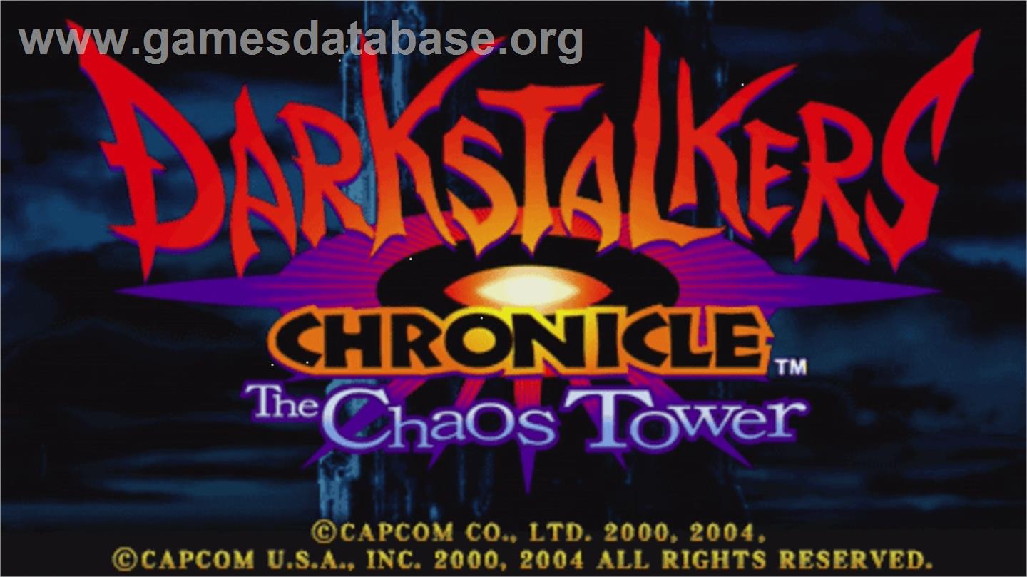 Darkstalkers Chronicle: The Chaos Tower - Sony PSP - Artwork - Title Screen
