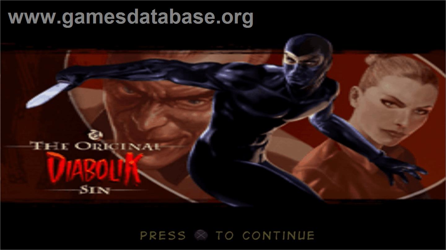 Diabolik - The Original Sin - Sony PSP - Artwork - Title Screen
