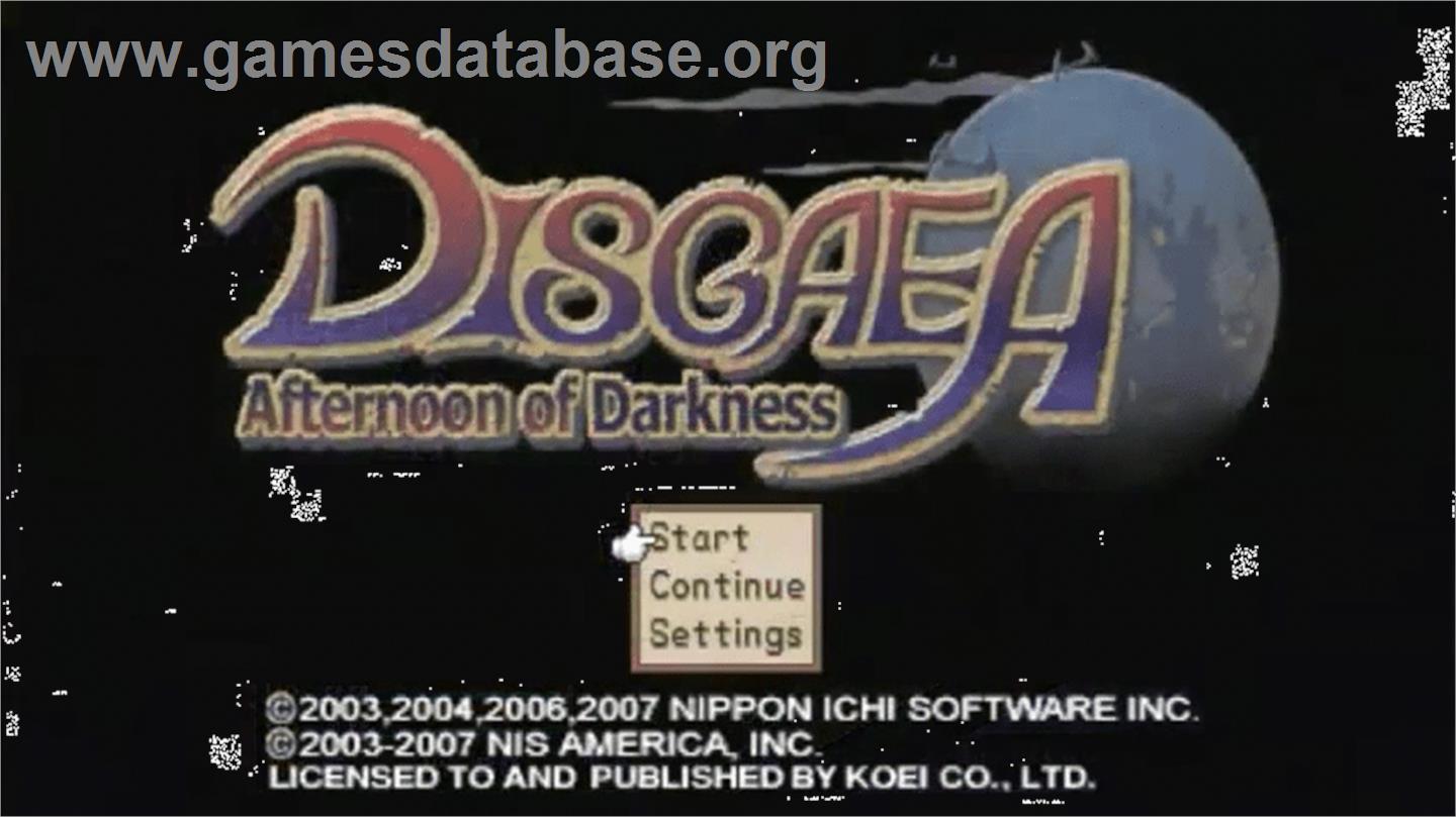 Disgaea: Afternoon of Darkness - Sony PSP - Artwork - Title Screen