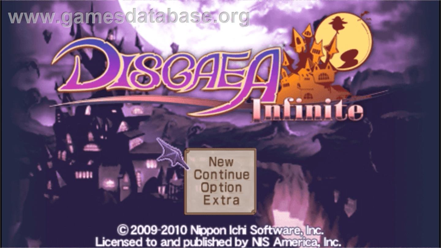 Disgaea Infinite - Sony PSP - Artwork - Title Screen