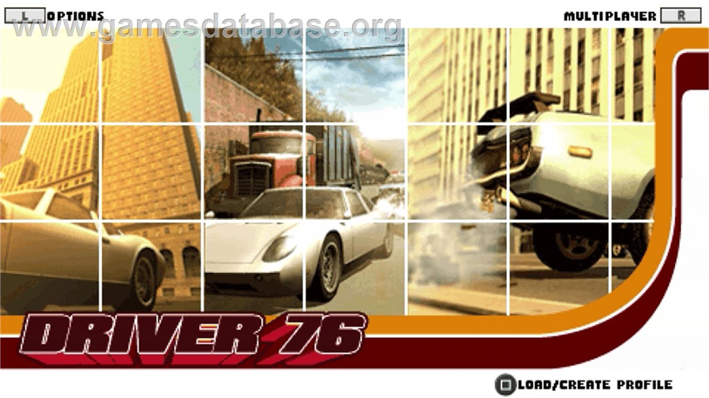 Driver '76 - Sony PSP - Artwork - Title Screen