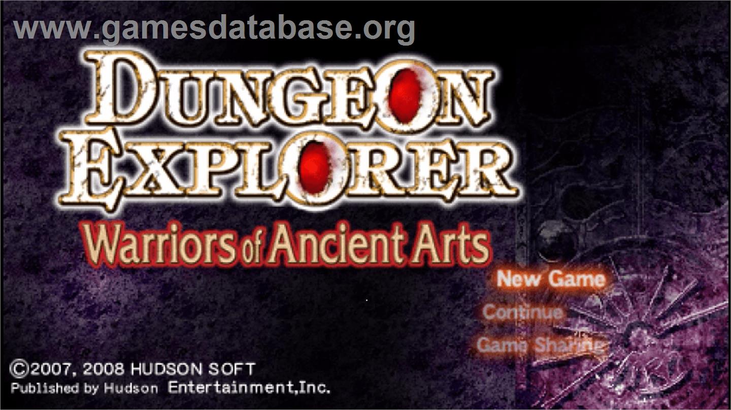 Dungeon Explorer - Sony PSP - Artwork - Title Screen