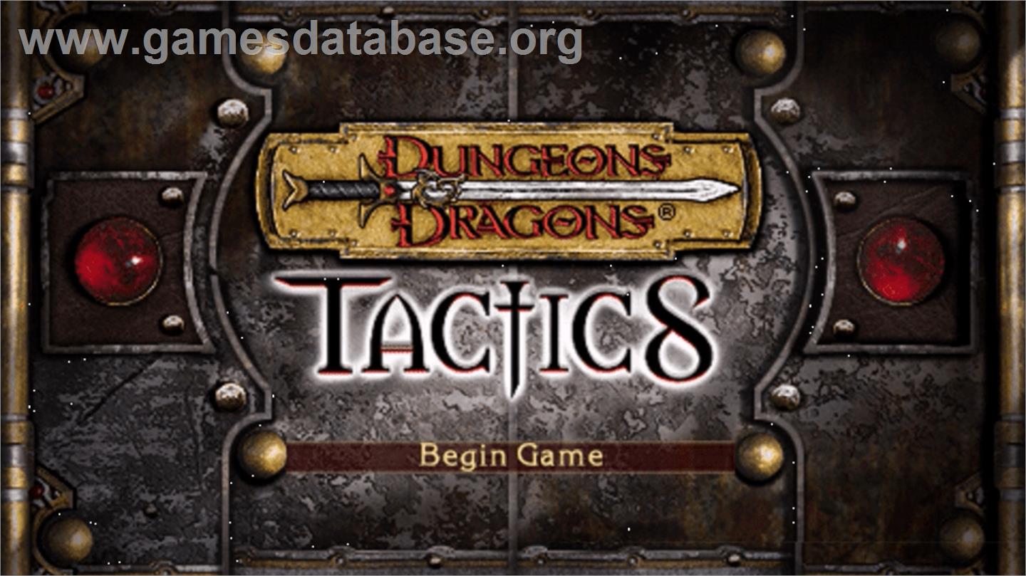 Dungeons And Dragons - Tactics - Sony PSP - Artwork - Title Screen