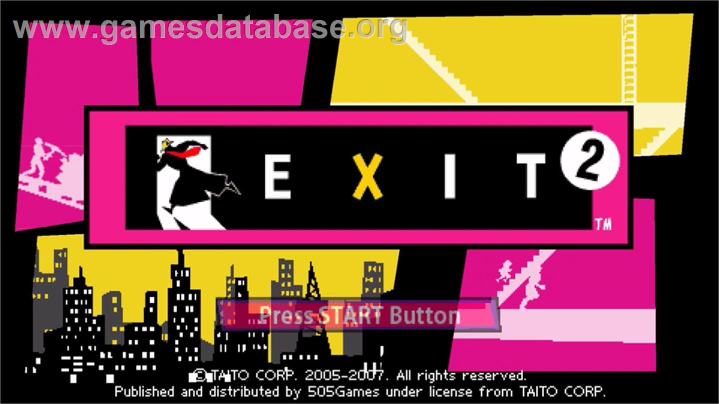 Exit 2 - Sony PSP - Artwork - Title Screen