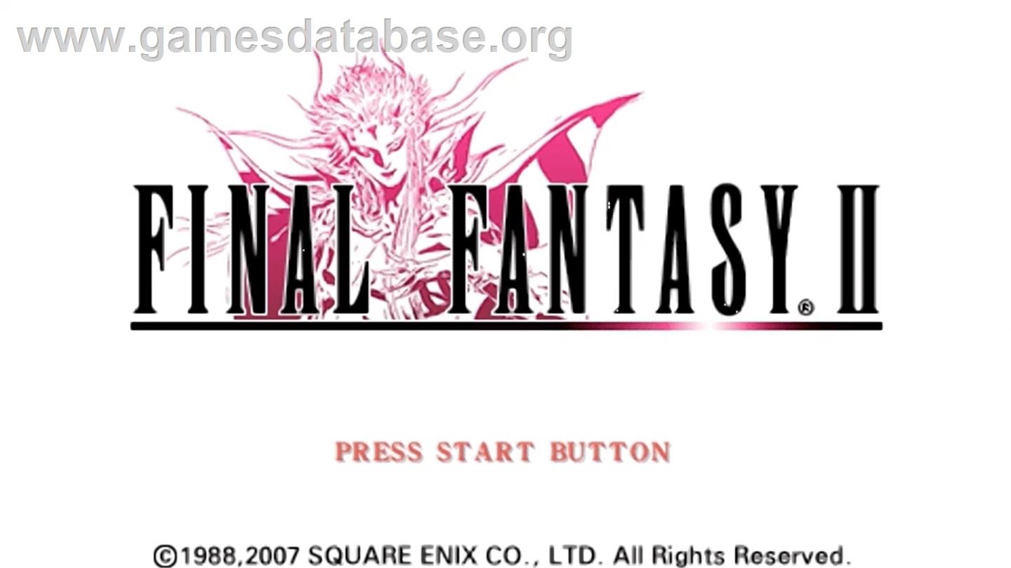 Final Fantasy 2 - Sony PSP - Artwork - Title Screen