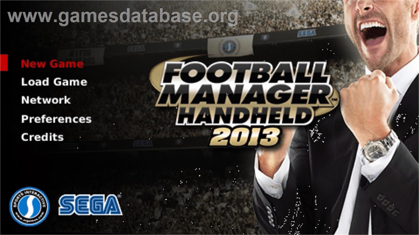 Football Manager 2013 - Sony PSP - Artwork - Title Screen
