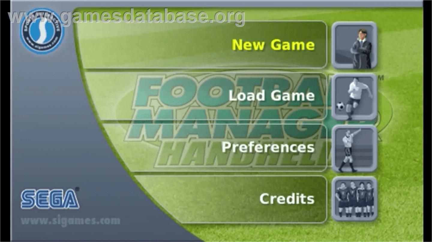 Football Manager Handheld - Sony PSP - Artwork - Title Screen