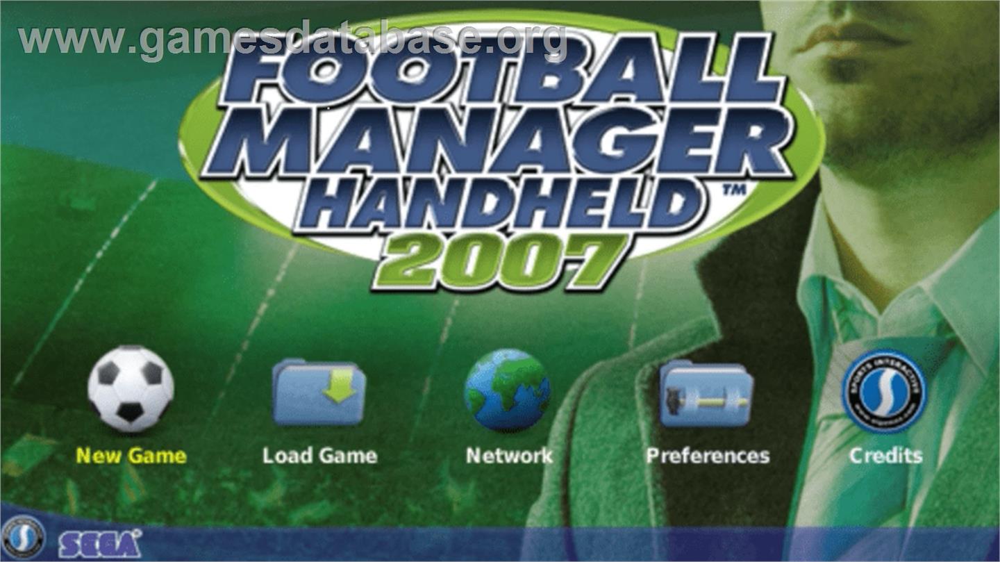 Football Manager Handheld 2007 - Sony PSP - Artwork - Title Screen