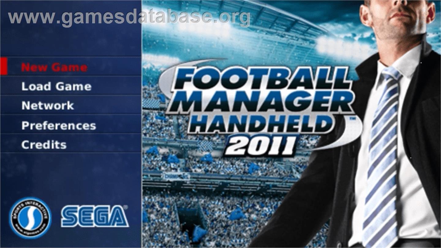 Football Manager Handheld 2011 - Sony PSP - Artwork - Title Screen